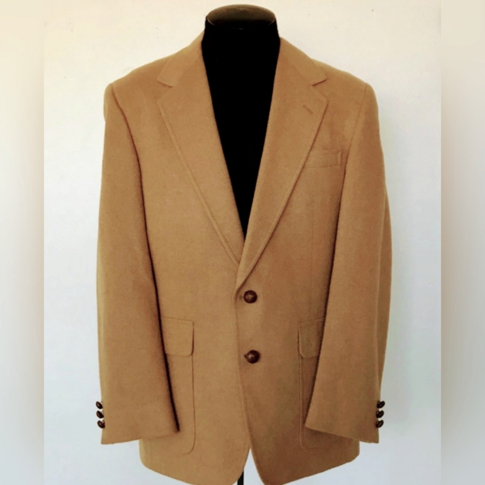 100% Camelhair Men's Blazer Sport Coat Jacket 42L